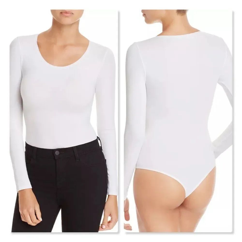 YUMMIE | Long Sleeve Shaping Bodysuit - size Small/Medium in White